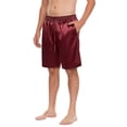 thumbnail image 2 of IROINNID Men's Shiny Silk Like Quick Dry Shorts with Elastic Drawstring Waist and Side Pockets Lightweight Casual Summer Beach Vacation Home Relaxed Wear, 2 of 8