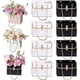 thumbnail image 1 of Zhuge Caja de regalo de papel con flores, 8 unidades, bolsas para ramos, caja de flores con asa, cajas de flores para el día de San Valentín, bolsas para envolver regalos (blanco + negro), 1 of 5