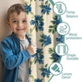 thumbnail image 3 of Blackout Kids Curtains,Blue Floral Pattern Childrens Insulated Curtains Set Of 2,Bedroom Essentials,Toddler Room Decor 42x54in(106x137cm), 3 of 4