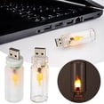 thumbnail image 1 of Flame Lamp Glass Bottle Flame Lamp with USB Simulated Flame Ambient Light for Candle Night Light(1Pcs) Rkxzt, 1 of 8