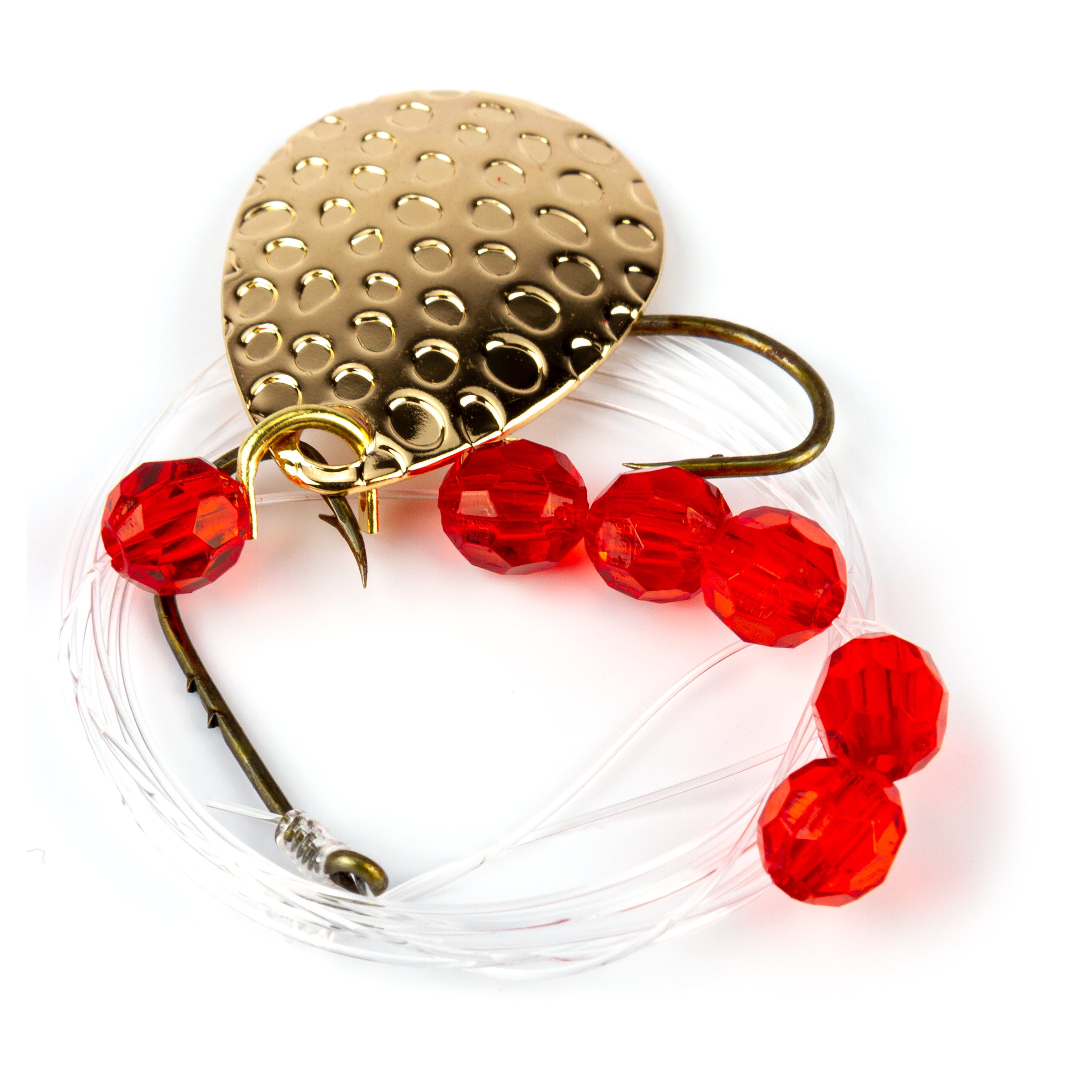 Ozark Trail Freshwater Walleye Fishing Rig, Double Hook, Gold Hammered Blade