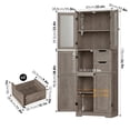 thumbnail image 2 of Homfa Kitchen Pantry Storage Cabinet, 67" Pantry Cabinet with Doors and Removable Drawers, Freestanding Cupboard for Dining Room, Wash Gray, 2 of 5