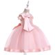 thumbnail image 4 of SDJMa - Vestido de fiesta de cumpleaños para niñas pequeñas, estilo minimalista, con lazo bordado y flores de red, 4 of 8
