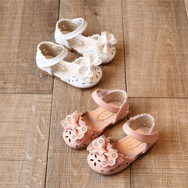 Summer Kids Shoes 2020 Fashion Leathers Sweet Children Sandals For Girls Toddler Baby Breathable Hoolow Out Bow Shoes for girlspink7-24 He Qiyong unisex