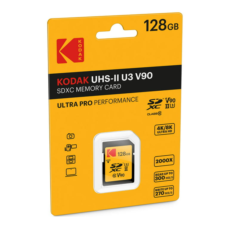 Kodak SD 128GB UHS-II U3 V90 Ultra Pro