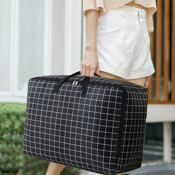 Organizador de ropa, bolsa extragrande, impermeable, plegable, con asas y cremalleras resistentes, ideal para ropa de cama, edredones, mantas y ropa.