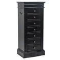 thumbnail image 4 of Topcobe Jewelry Armoire with Mirror, 7 Drawers, 24 Necklace Hooks, 2 Side Swing Doors - Black, 4 of 7