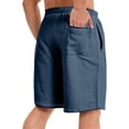 thumbnail image 4 of Mfakffe Mens Casual Athletic Shorts Drawstring Elastic Waist Loose Fit Fashion Workout Shorts Lightweight Knee Length Walking Pants, 4 of 4