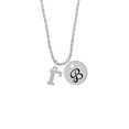 thumbnail image 2 of Delight Jewelry Silvertone Large Greek Letter - Gamma - Silvertone Script Initial Disc - B - Charm Necklace, 20"+3", 2 of 4