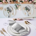thumbnail image 3 of Grey Ombre Cloth Napkins, Abstract Art Oil Painting Gray Gradient Washable and Reusable Dinner Napkins Set of 2, Table Napkin for Kitchen Party Birthday Wedding Hotel Housewarming 20"x20", 3 of 9