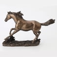thumbnail image 3 of 13.63 Inch Horse Cantering on The Grassland Cold Cast Bronze Figurine, 3 of 7