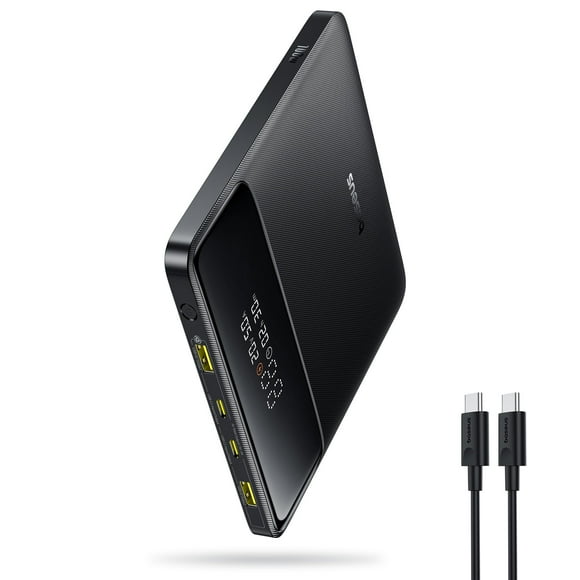 Baseus Laptop Portable Charger 100W 20000mAh, Blade Travel Power Bank Fast Charging 2 USB-C & 2 USB-A Port, Steam Deck Battery Pack for MacBook iPad iPhone