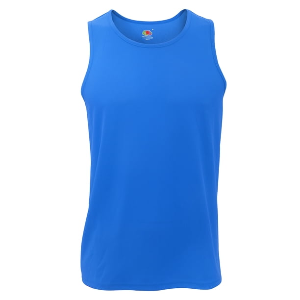 Fruit Of The Loom - Camiseta de tirantes transpirable Modelo Performance Hombre caballero (Azul eléctrico)