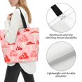 thumbnail image 4 of Bingfone Canvas Tote Bag For Women With Inner Pocket Aesthetic Cute Shopping Tote Bags Reusable Grocery Bags-Cute Mushroom1, 4 of 9