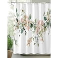 thumbnail image 2 of Fsddascl Eucalyptus Floral Shower Curtain Set - 48" x 72" Washable Bathtub Curtain with 12 Hooks, Vintage Spring Botanical Leaves Waterproof Fabric Stall Shower Curtains for Bathroom/Bathtub Décor, 2 of 6