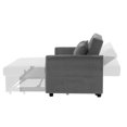 thumbnail image 5 of 3 in Convertible Sleeper Sofa Bed, Modern Loveseat Sofa Couch with Pull Out Bed and Reclining Adjustable Backrest  Folding Lounge Sofa with Lumbar Pillows for Apartment Living Room Bedroom,Grey, 5 of 9
