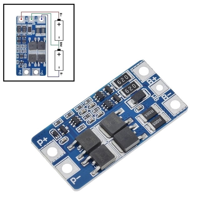 1Pc Battery Charger Protection Board For Lithium-2S-Jh20 10A 8.4V-9V 47X24X4Mm Balancer Equalizer Electrical Tool Parts