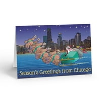Season's Greetings from Chicago Holiday Card - 12 Holiday Cards & Envelopes- 18095