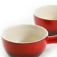 thumbnail image 4 of Crock-Pot 22oz Artisan Stoneware Soup Bowl w/ Handle, 2 Pack, Red Gradient, 4 of 5