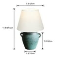 thumbnail image 7 of FSLiving Rustic Terracotta Ceramic Pot Table Lamp Rechargeable Battery Operated RGB Bulb by Remote, Wireless 15 Color Temperature Beige Cone Fabric Shade, Two Handles Grey End Tables and Nightstand, 7 of 7