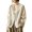 Beige women long sleeve blazer a1, variant on Casual Long Sleeve V Neck Open Front Blazer, Women Loose Fit Fall Basic Shirt, Soft Lightweight Layering Top for Home Office, Navy L