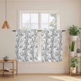 thumbnail image 2 of Natural Trees Branches Tier Curtains 54 Inch Length, Colored Birds Vintage Rustic Cafe Short Curtains for Bathroom Over Sink, Small Kitchen Curtain Light Filtering Tiered Drapes 2 Panels 27.5"Wx54"L, 2 of 8