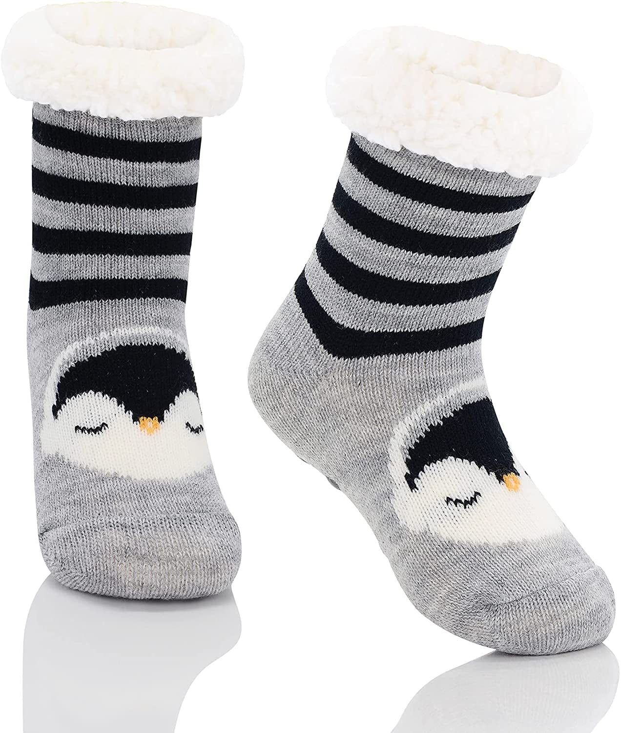 Children Boys Girls Novelty Space Fuzzy Slipper Socks Soft Winter Warm Non-Skid Thick Fleece Lined Kids Toddlers Socks 