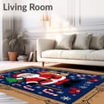 thumbnail image 2 of ODIKA 6'x9' Machine Washable Non-Slip Area Rug, Merry Winter Wonderland Featuring Joyful Gift Bringer High Traffic Rug with Pad, Red, 501742, 2 of 8