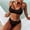 Clear, variant on Aloohaidyvio swimsuit women plus size,Womens Sexy High Breast Contrast Solid Split Bikini Set Two Piece Swimsuit Sets, Swimsuits for Women 2 Piece