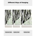 thumbnail image 4 of Sage Green Stripe Swag Valances for Windows, Grey White Geometric Modern Abstract Rod Pocket Sheer Valances for Large Windows, Swag Toppers Light Filtering for Kitchen Living Room 2 Panels 36''x45'', 4 of 6