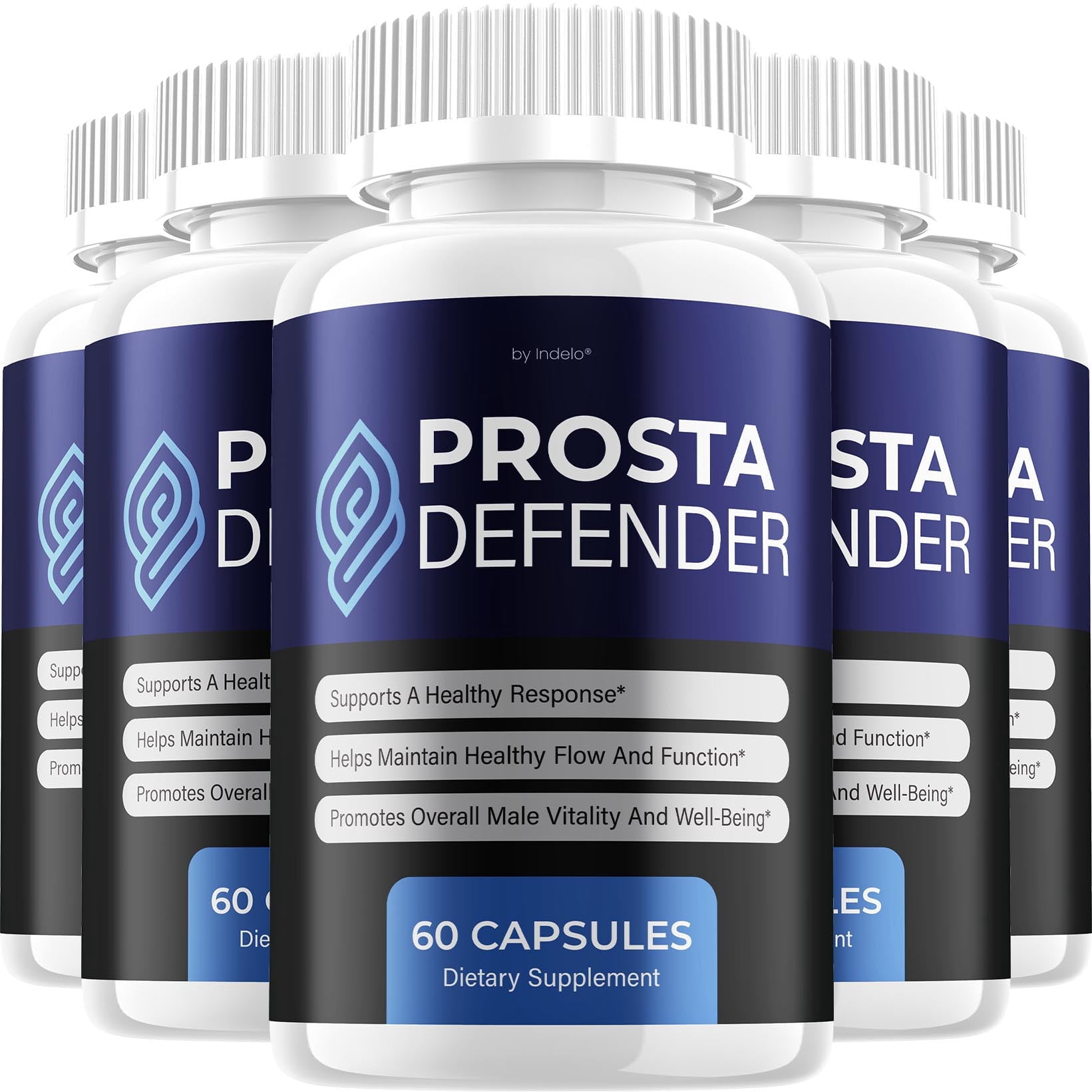 ProstaDefender Capsules, Advanced Prostate Support Formula, 60 Capsules Each, 5 Pack (300 Total)
