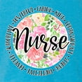 thumbnail image 2 of Floral Nurse Appreciation Pop Culture Tri-Blend Racerback Tank Top, Vintage Turquoise, Medium, 2 of 5
