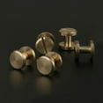 thumbnail image 4 of SUTENGDA 5x Pure Brass Rivet Screws  DIY Flat Belt Screw Leather Craft Chicago Nail Brass Solid Rivets Stud Head Height, 4 of 4
