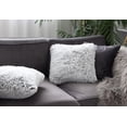 thumbnail image 4 of Funda de almohada decorativa ZHAOCHENG serie de lujo supersuave estilo piel artificial color negro y gris 2 uds, 4 of 5