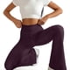 thumbnail image 4 of Pincandy Women's Solid Color Stretch Denim Leggings - 2 Pockets, Loose Wide Leg Fit, Perfect for Gym, Workout & Casual Wear, 4 of 7