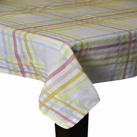 

Rainbow Plaid 100% Cotton Tablecloth 60 x102