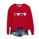 thumbnail image 3 of Sudadera sin capucha para niñas, cuello redondo, sudadera extragrande, estampado de San Valentín, manga larga, para niñas de 1 a 15 años, 3 of 8