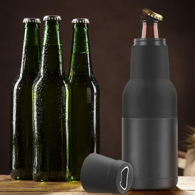 350ml Beer Bottle Can Holder with Bottle Opener Double Wall Vacuum  Insulated Bottle Beer Can Cooler Drink Beverage Cold Keeper - AliExpress