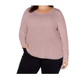 thumbnail image 3 of I.N.C Womens Ribbed Basic T-Shirt, Pink, Plus Size, 1X, 3 of 4