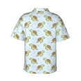 thumbnail image 3 of Daiia Cartoon Sea Turtle Hawaiian Shirt for Men Gentle Cotton Regular Short Sleeve Casual-3X-Large, 3 of 9