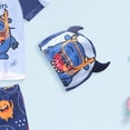 thumbnail image 6 of Linfrsh Boys Bathing Suit Toddler Boys 3-Pieces Swimsuit Sets Bathing Suit Rash Guards Sunsuit Swimwear with Hat(Dark Blue,2-3 Years), 6 of 8