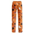 thumbnail image 5 of Womens Halloween Comfy Pajama Pants Bat Print Casual Elastic Waist Pjs Lounge Pants, 5 of 5
