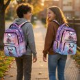 thumbnail image 3 of HELLHERO Panda Rose Print Daypack with Waterproof Lightweight Kids School Backpack, Multiple Compartments 17 Inch Travel Daypack for Back to School Elementary School Middle School, 3 of 8