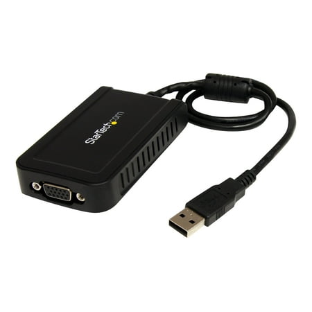 StarTech.com USB to VGA Adapter - 1920x1200 - External Video & Graphics Card - Dual Monitor Display Adapter - Supports Windows (USB2VGAE3) - USB / VGA adapter - TAA Compliant - USB (M) to HD-15 (VGA) (F) - USB 2.0 - 1.6 ft - 1920 x 1200 (WUXGA) support - gray - for P/N: MXT101MM