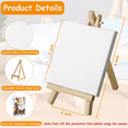 thumbnail image 3 of 15 Set Mini Canvas and Easel Set, 4 X 4 Inch Mini Canvas and Stretched Easel + Acrylic Paints + Brushes + Palettes, 3 of 6
