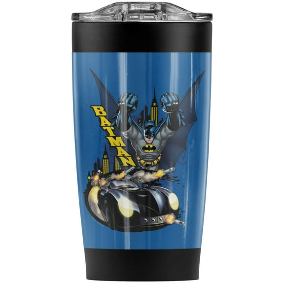 Batman By Air & By Land Stainless Steel Tumbler 20 oz Coffee Travel Mug/Cup, Vacuum Insulated & Double Wall with Leakproof Sliding Lid | Great for Hot Drinks and Cold Beverages