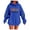 Blue, variant on Telankuip Merry Christmas Hoodie for Women Cute Christmas Tree Drop Shoulder Hooded Sweatshirts Funny Xmas Holiday Party Loose Long Sleeve Drawstring Pullover Tops White XL