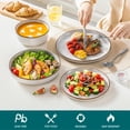 thumbnail image 3 of Malacasa 16 Pcs Dinnerware Sets For 4 people, Plates and Bowls Set, Stoneware Tableware Dishwasher Microwave Safe, Grey, 3 of 8
