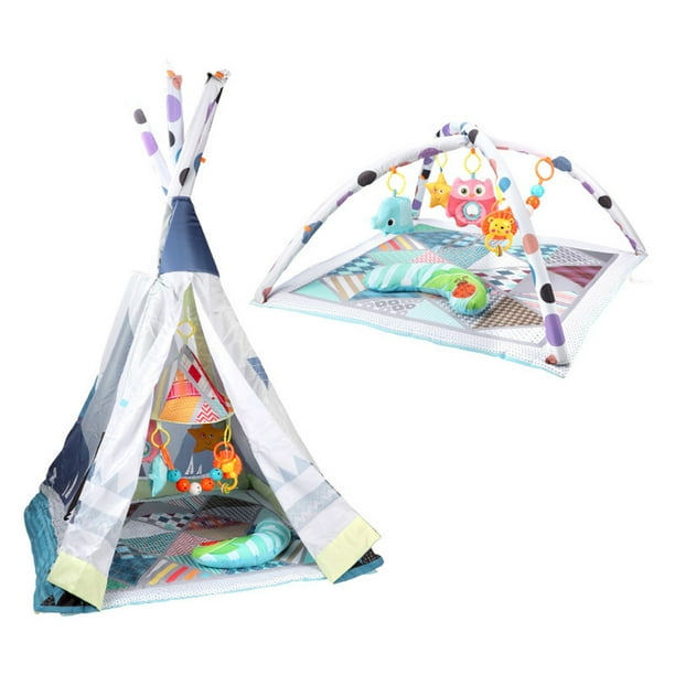 Baby Activity Play Gym Baby Activity Center Play Tent Con Juguetes Suaves Baby Play Mat Baby Fitness Frame Juegos De Interior Al Aire Libre 2 En 1 Noticed BA001091-00
