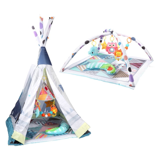 Baby Activity Play Gym Baby Activity Center Play Tent Con Juguetes Suaves Baby Play Mat Baby Fitness Frame Juegos De Interior Al Aire Libre 2 En 1 Methold BA001091-00